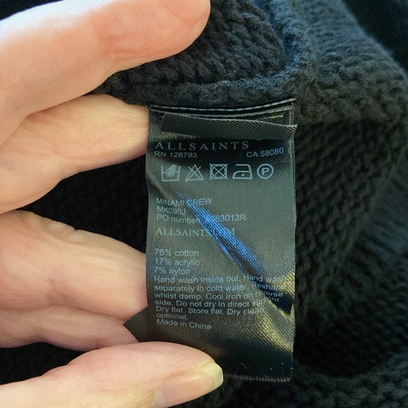 All Saints Oversized Fit Black Sweater. Size S. EUC. - Picture 9 of 10